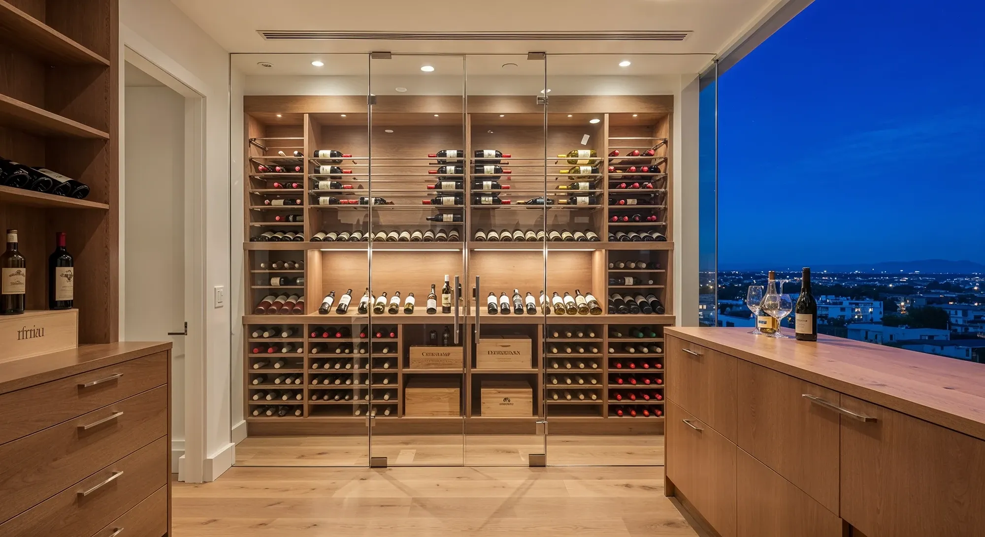 Custom Wine Cellar Glass Doors | Frameless & HD Glass Options